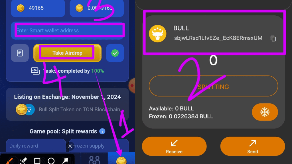 Battle Bulls Airdrop Withdrawal Process