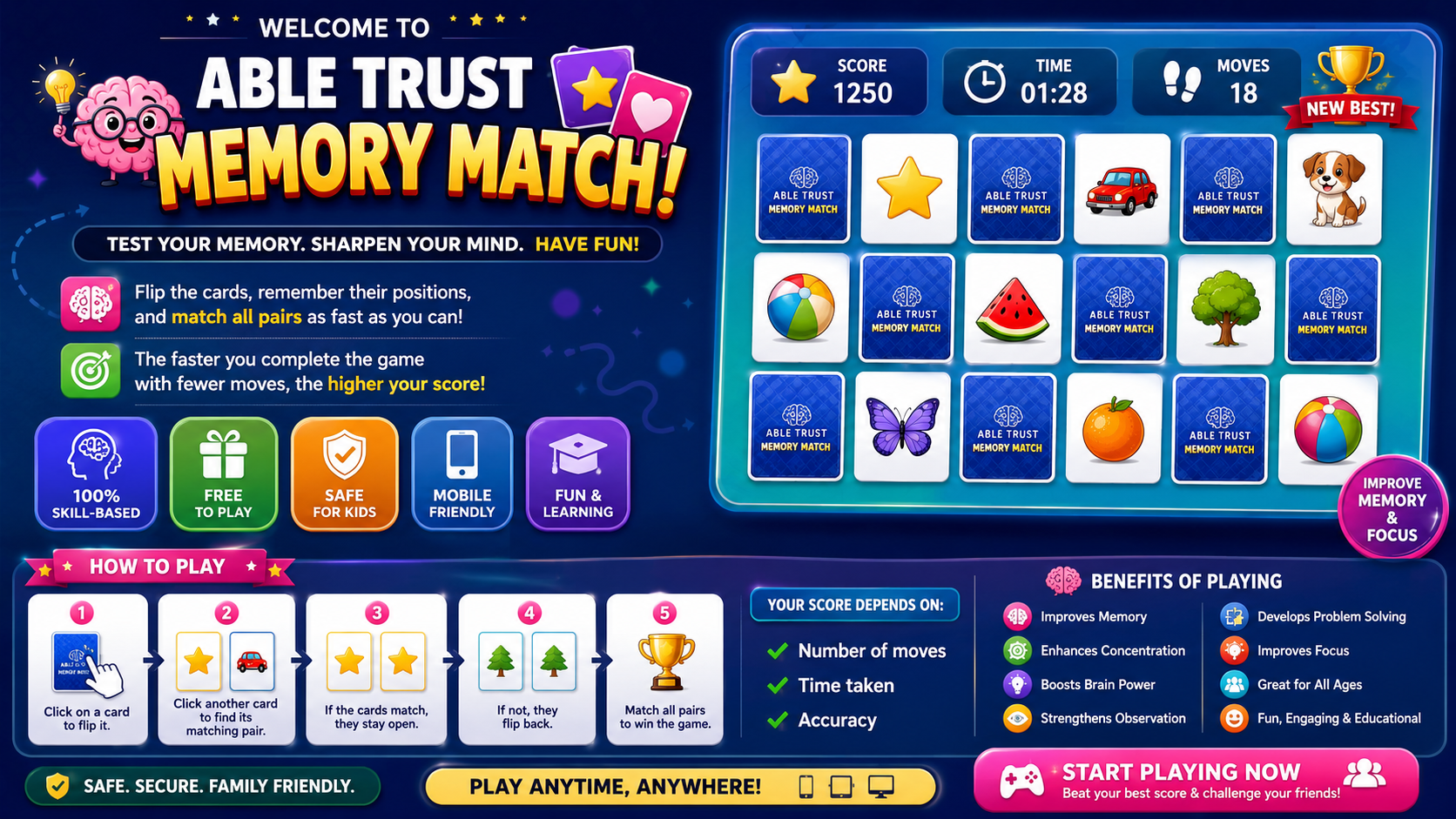 Free Memory Match Game