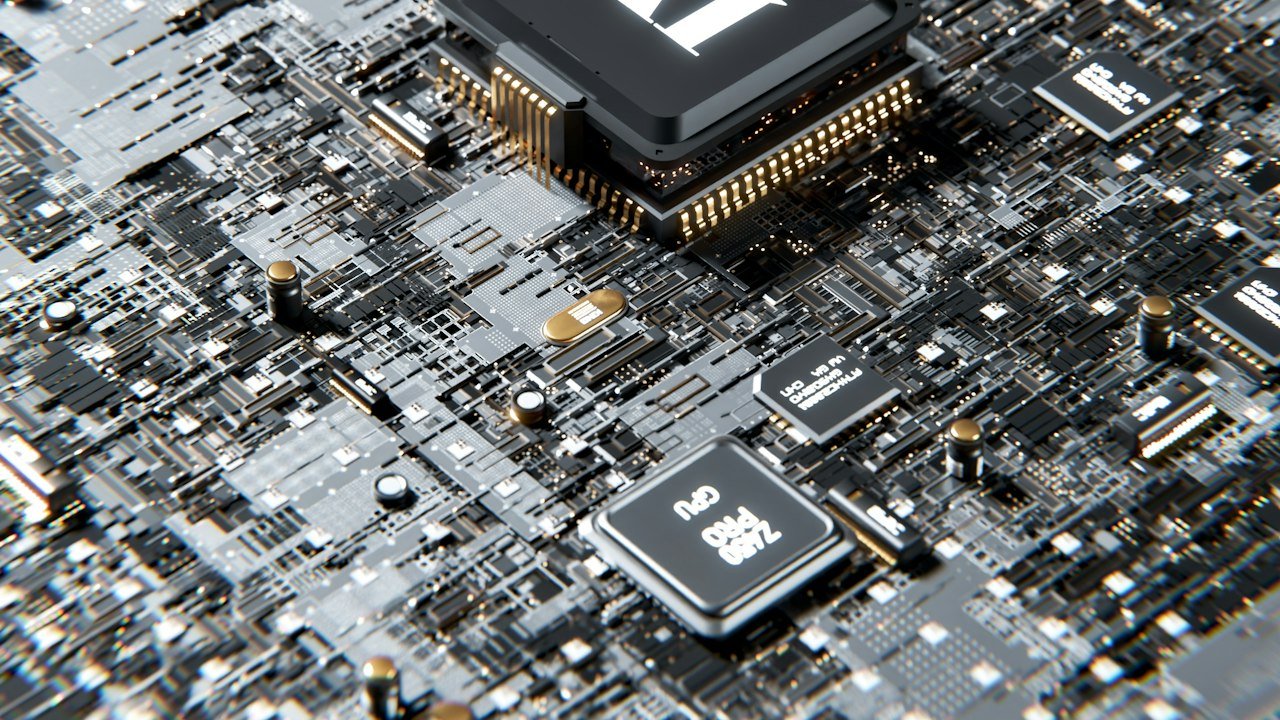 AI crypto tokens computer chip representing decentralized AI infrastructure