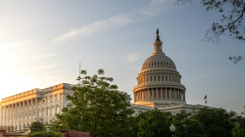 US Capitol building representing the XRP CLARITY Act legislation