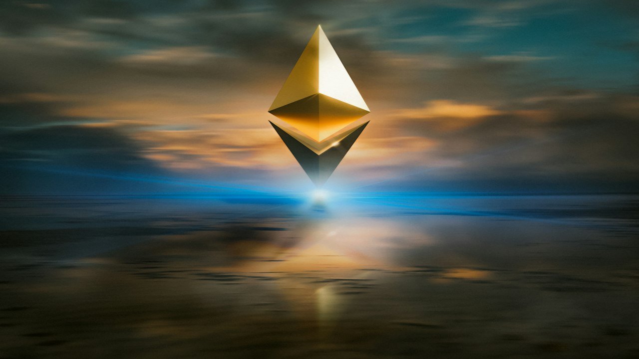 Ethereum Glamsterdam upgrade symbol at sunset