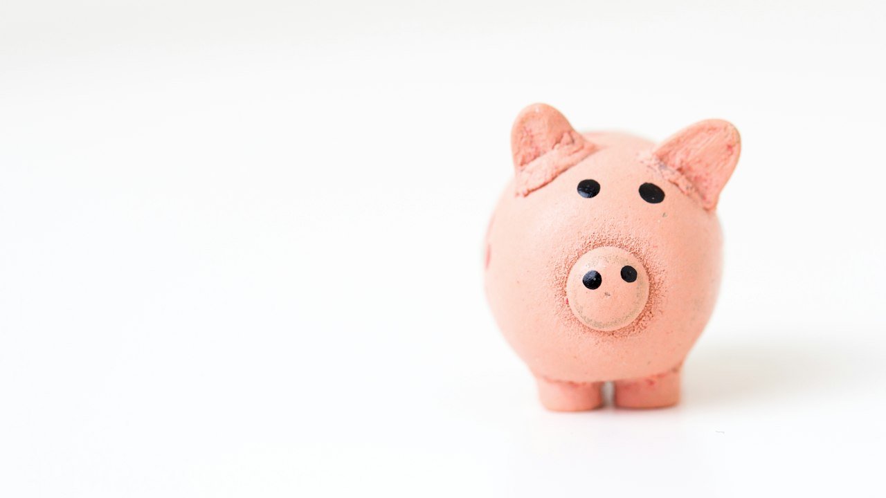 Pink pig figurine representing retirement savings in a Roth IRA vs traditional IRA